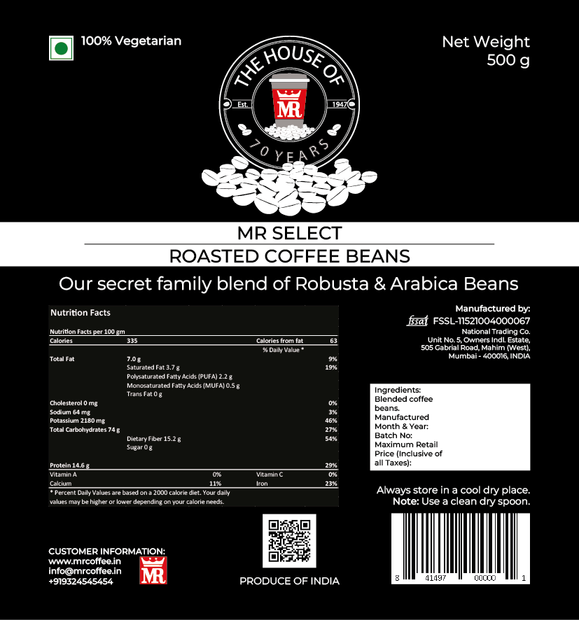  MR Select Roasted Coffee Beans